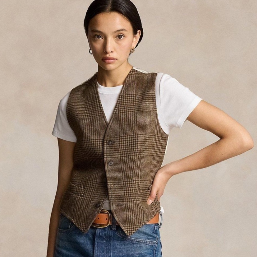 Polo Ralph Lauren Tweed Front Vest- 8